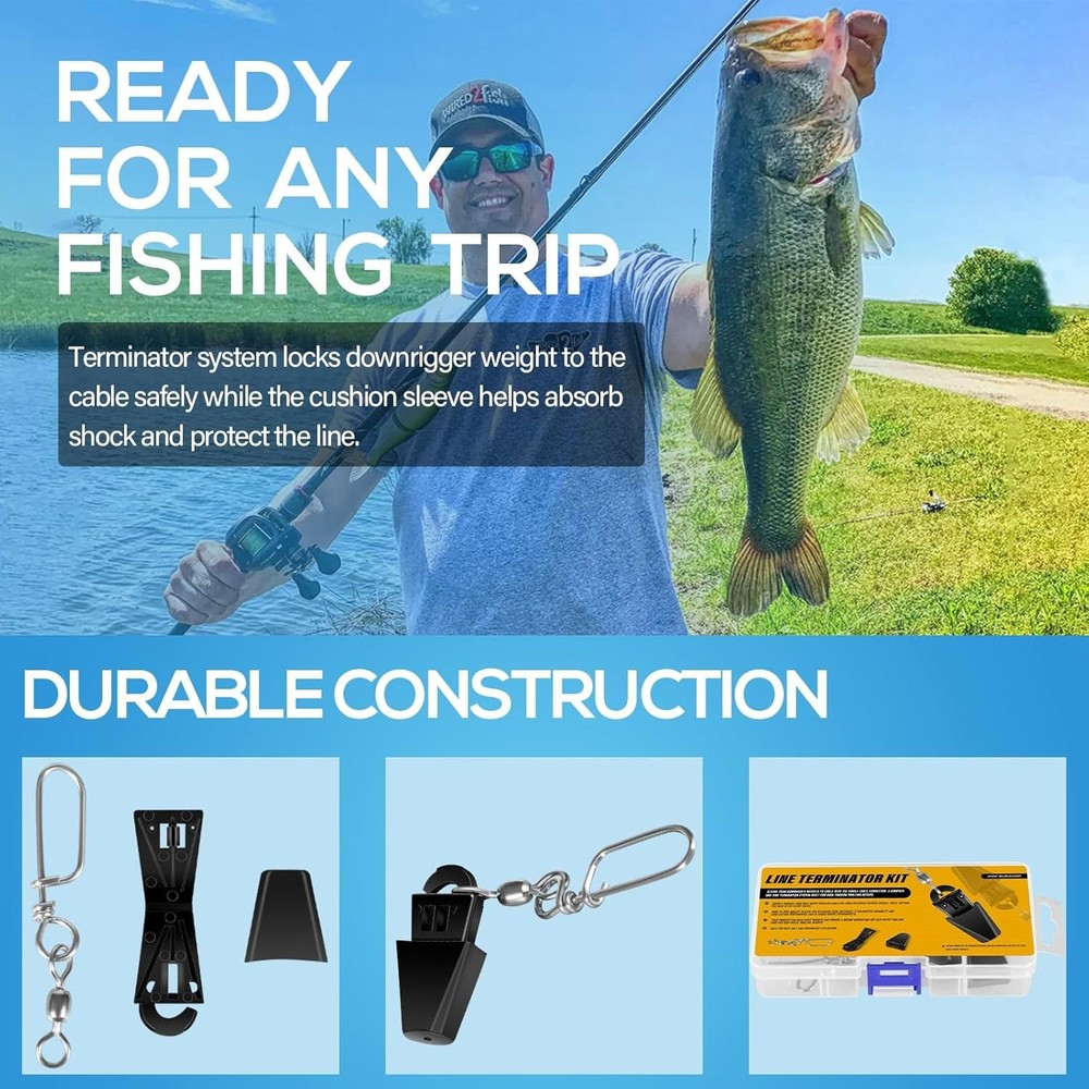 For Downrigger, Reduce Shock 2-Pack 2250141 Line Terminator Downrigger Accessory