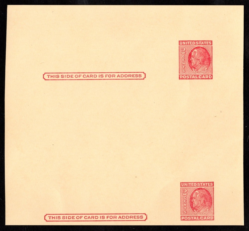 Centsational  MNH EFO Error SN UX38 Postcard - Miscut