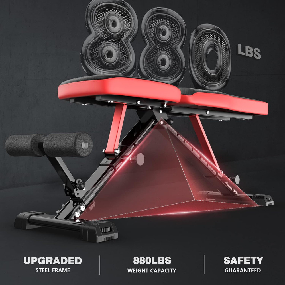FLYBIRD Strength Training Bench for Home Gym, Adjustable Weight Bench Can Be Fol