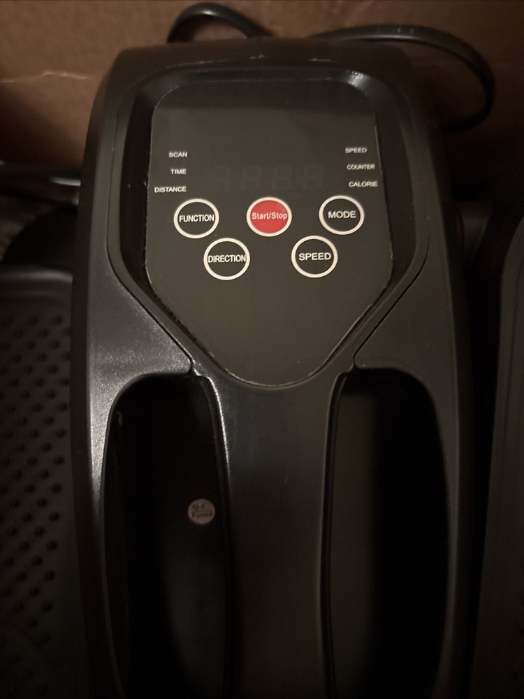 Under Desk Elliptical Electric,Low Impact Pedal Exerciser, Seated, Black Assembd