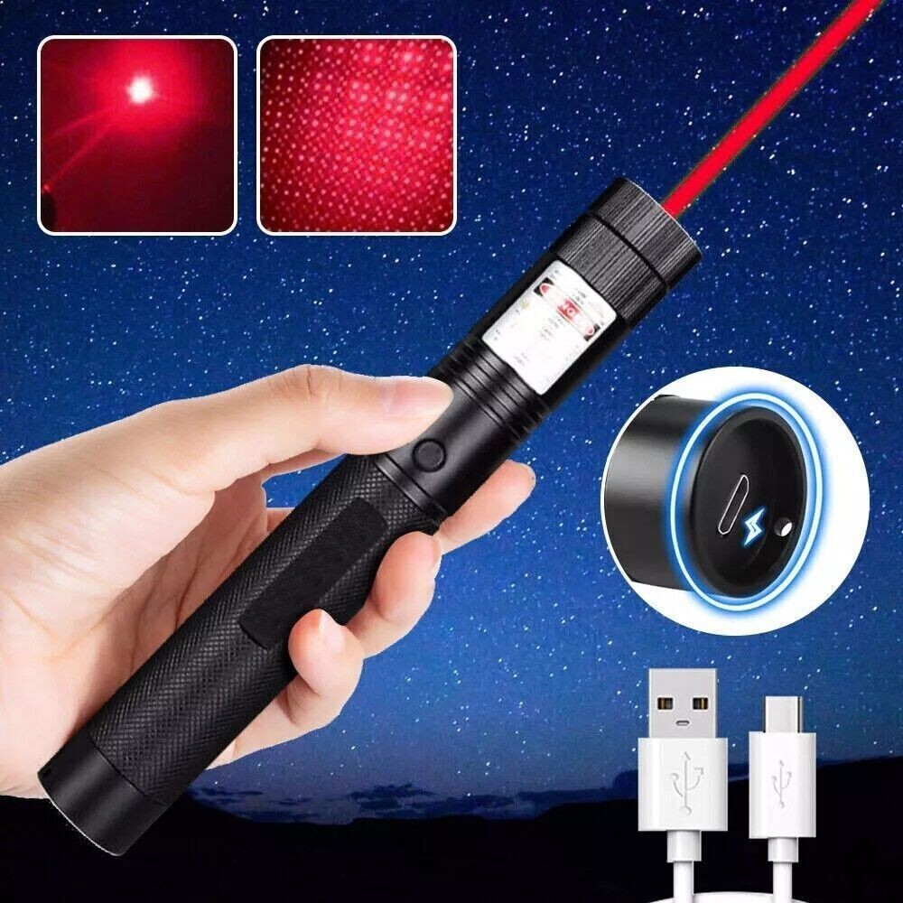 9900Mile Rechargeable Lazer Red Laser Pointer Pen Astronomy Visible Beam Light