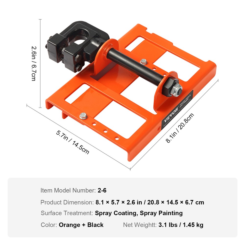 VEVOR Chainsaw Mill Vertical Cast Iron Lumber Cutting Guide 2"-6" Cutting Width