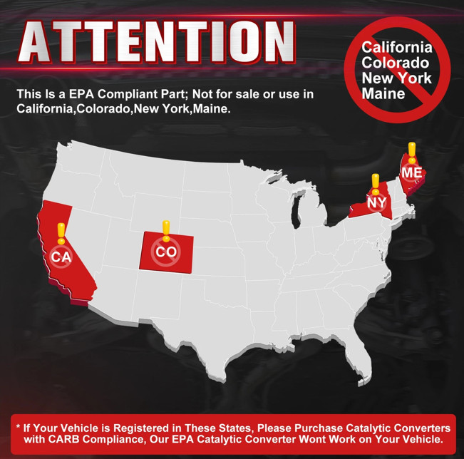 Complete Exhaust System For 2003-2011 Honda Element 2.4L 07-10 Exc SC Models New