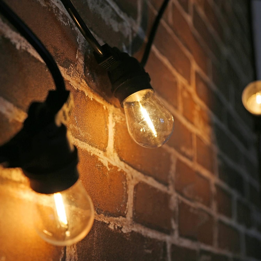 Waterproof S14 LED Light Bulbs Outdoor String Lights Replacement E26 Base 15Pk