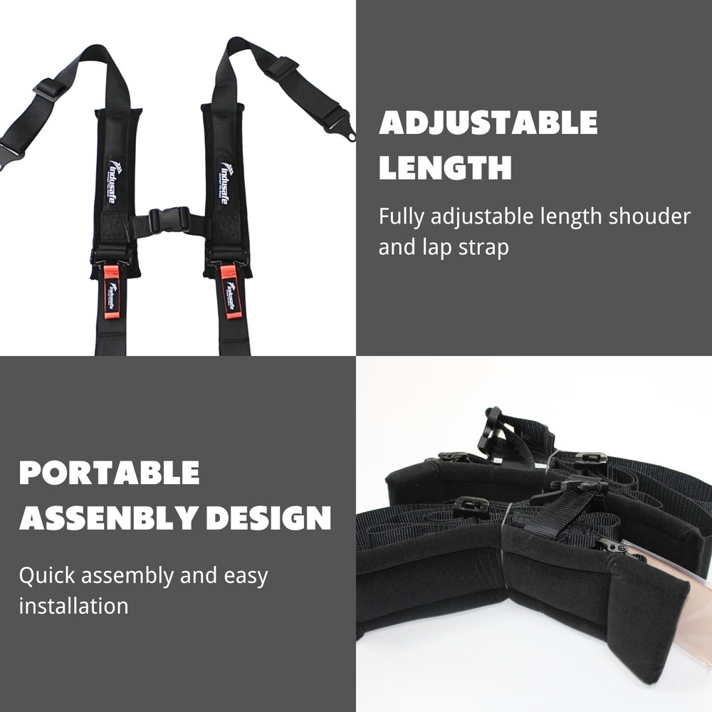 Universal 4 Point Racing Harness 2" 3" Quick Release Safety Harness for Offroad