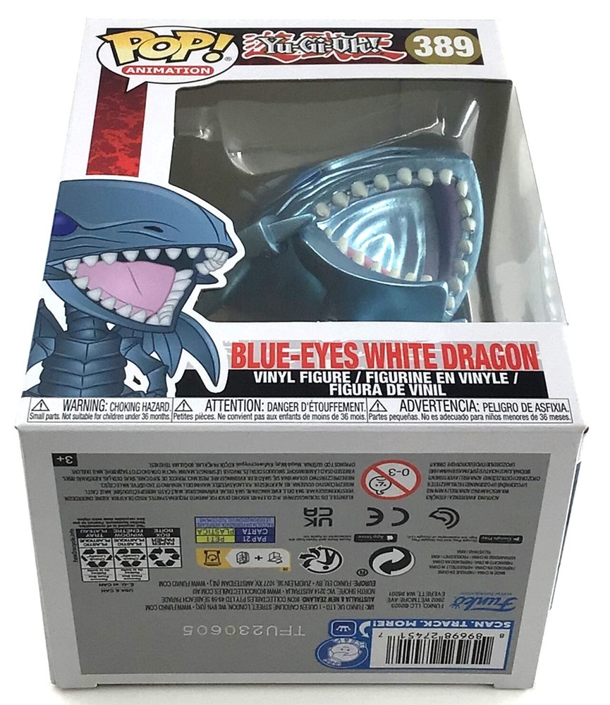 Funko Pop! Yu-Gi-Oh! Blue-Eyes White Dragon #389 with POP Protector