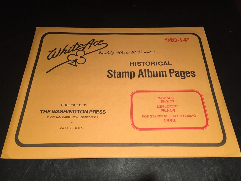 New White Ace Album Supplement Pages Principality Of Monaco MO-14 - 1992