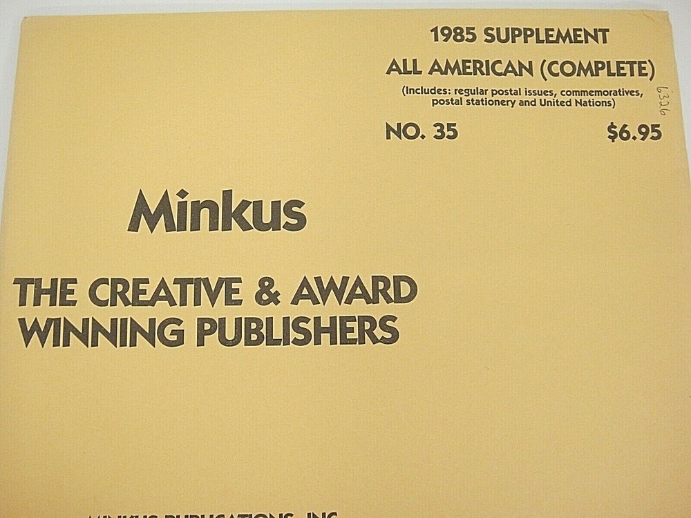 Minkus 1985 All American Stamp Album Supplement Complete #35 NOS