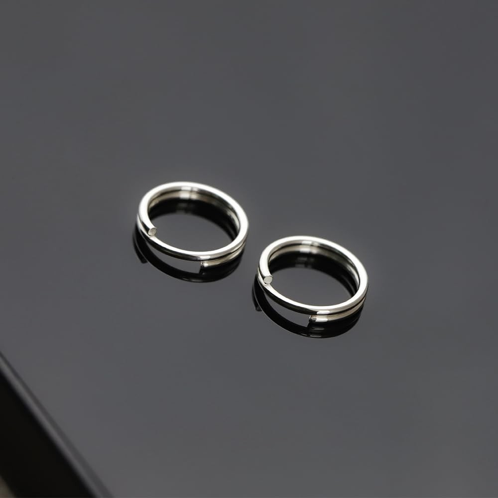 PUTNPC 2 Pcs 925 Sterling Silver Split Jump Ring Connector Charm 8mm,