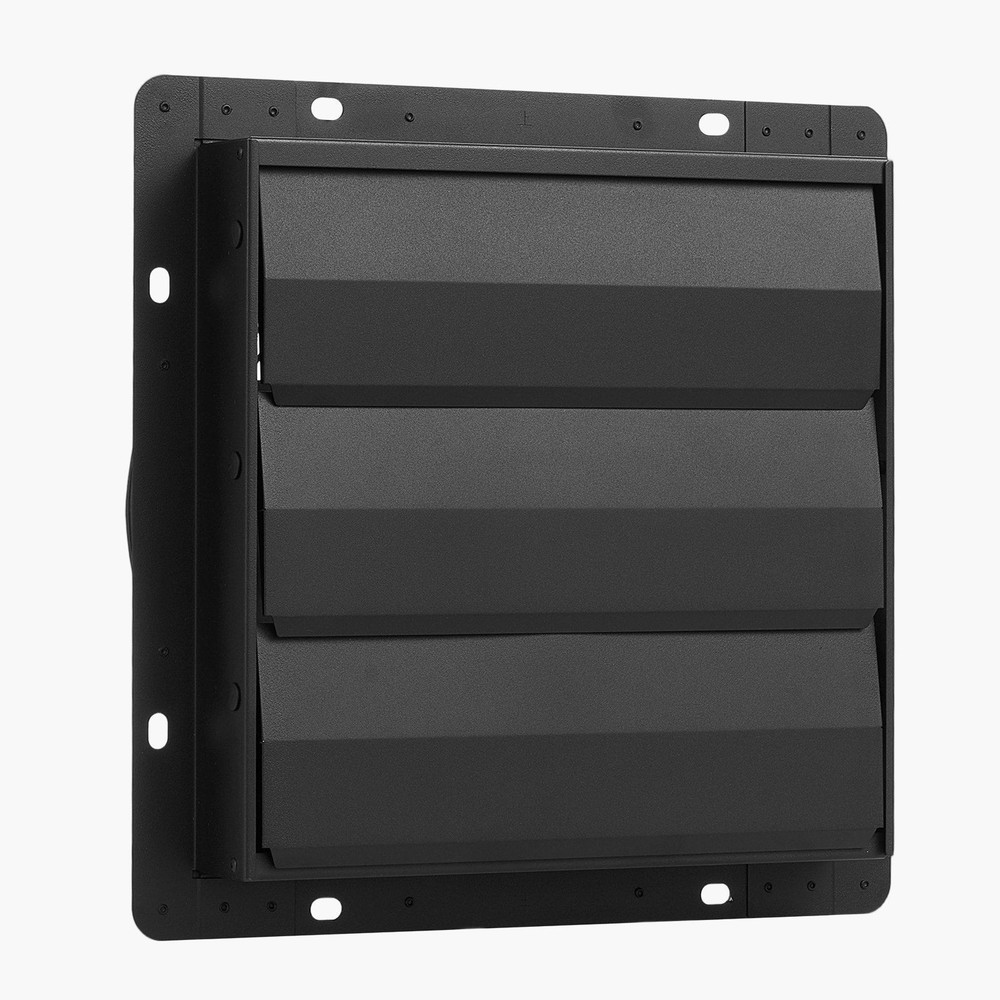 10in 1000CFM Wall Mount Attic Fan with Smart Speed Control & Timer, Black