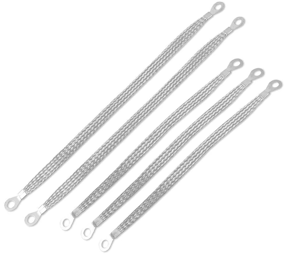 Car Truck Firewall Engine Body Engine Ground Strap Tinned Copper Cable Kit 5 Pcs