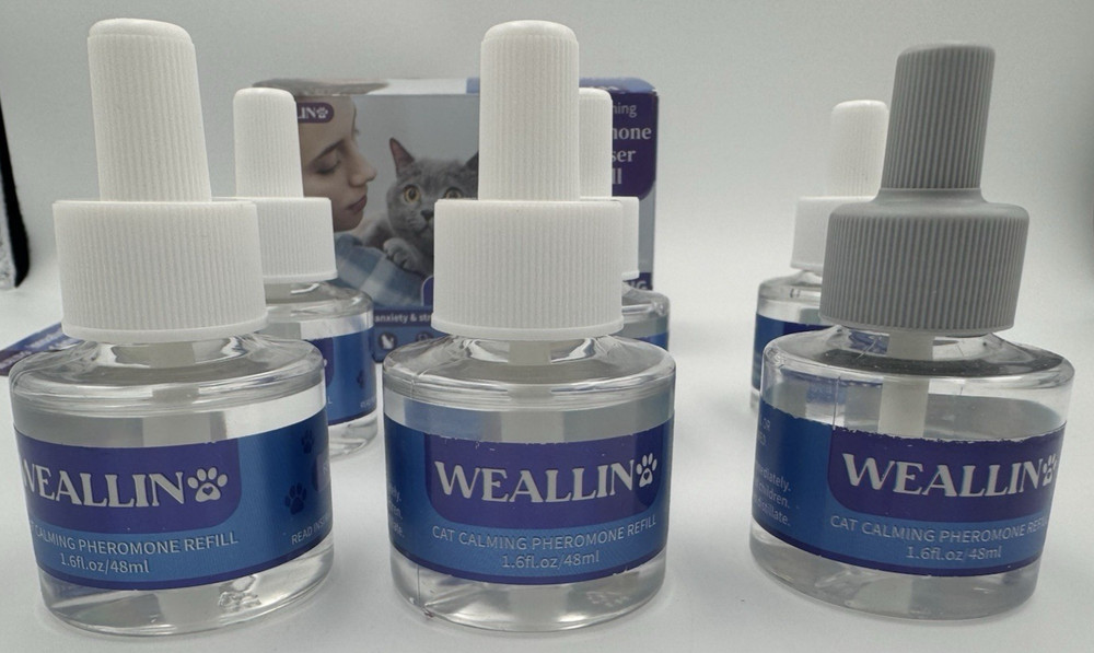 Weallin 6 Pk Cat Pheromone Calming Diffuser Refills Fits All Common Heads