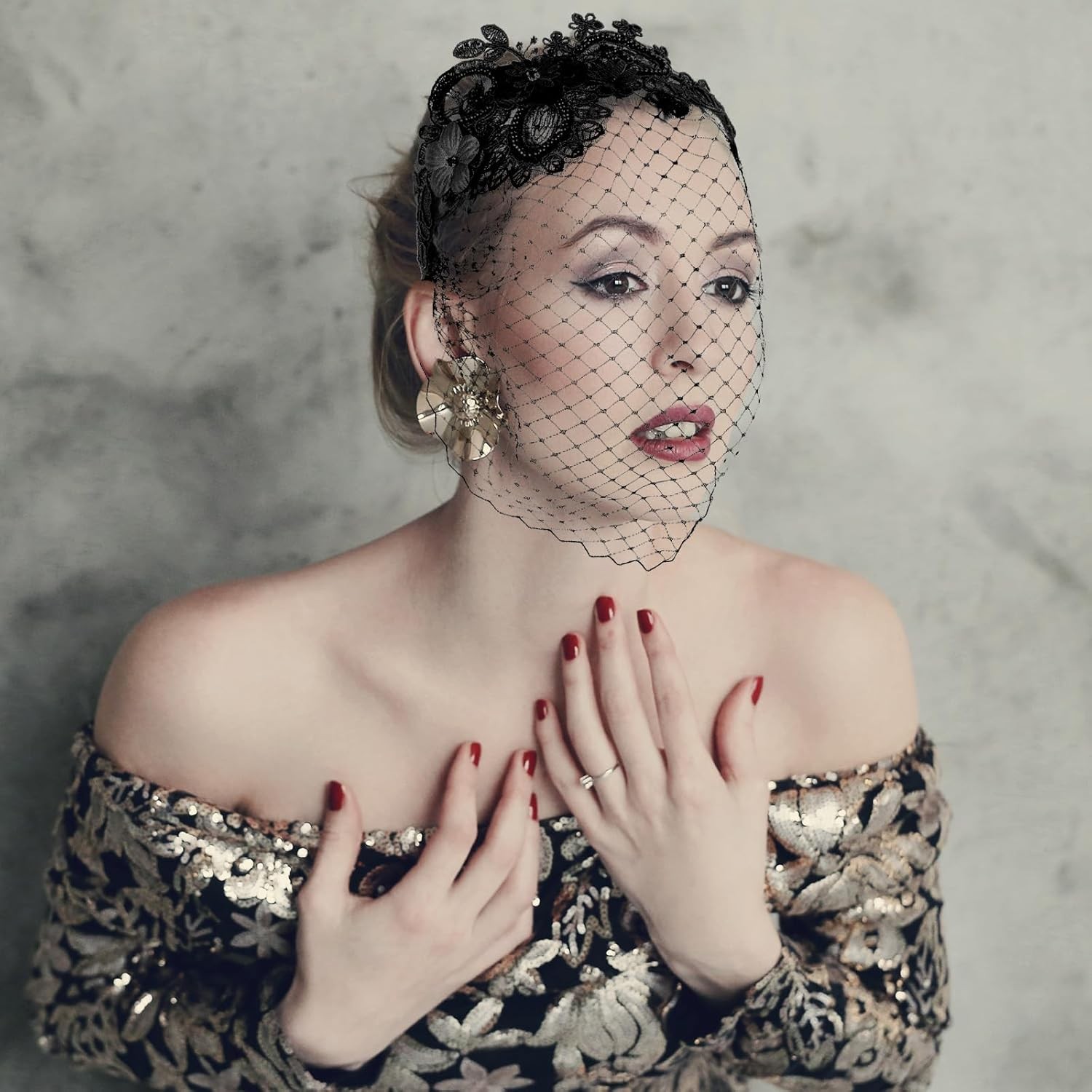 Giantree Black Veils for Women, Veil Mesh Headband, Wedding Veil...