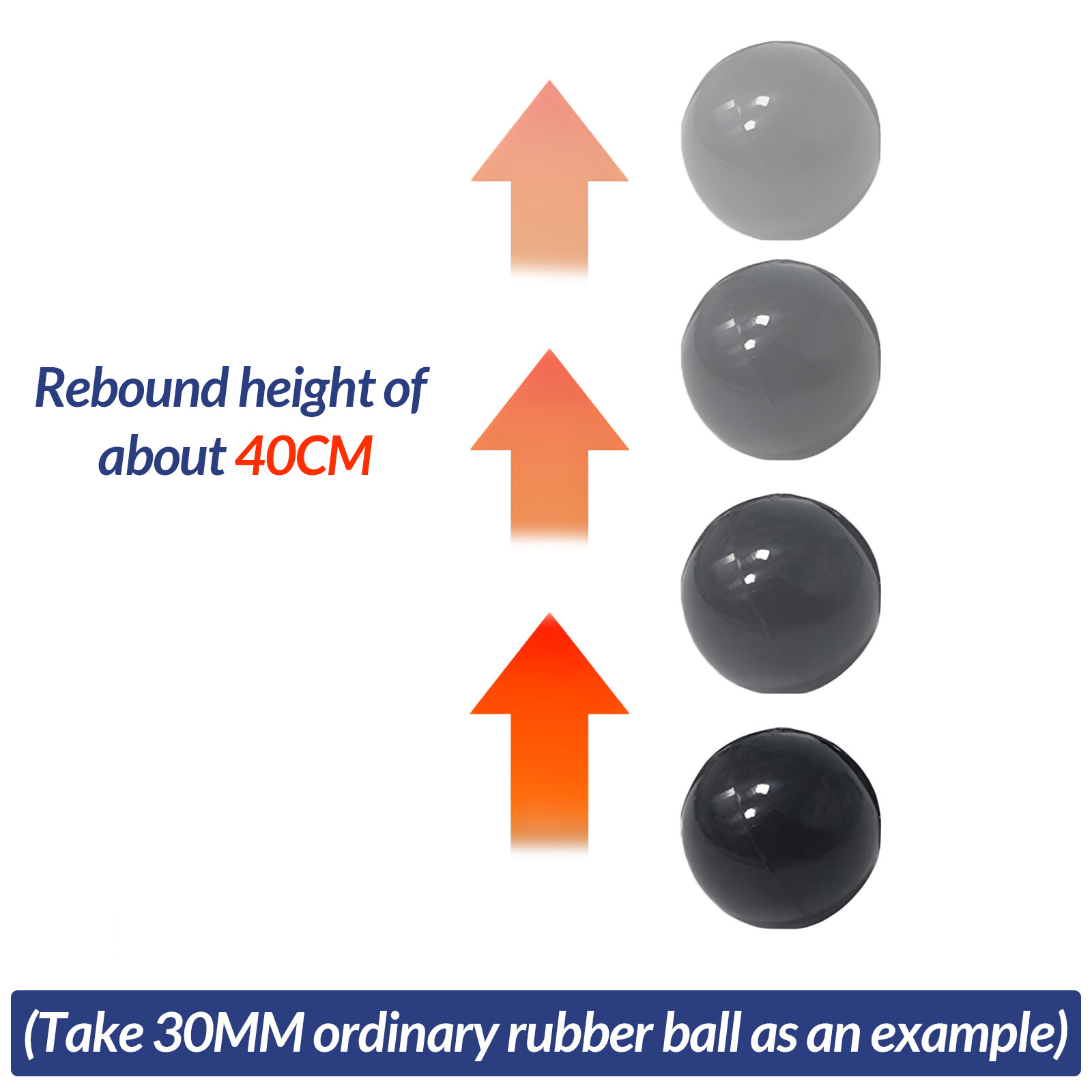 Black Round Solid Rubber Ball Bouncy Balls Training Ball Diameter 2mm to 100mm