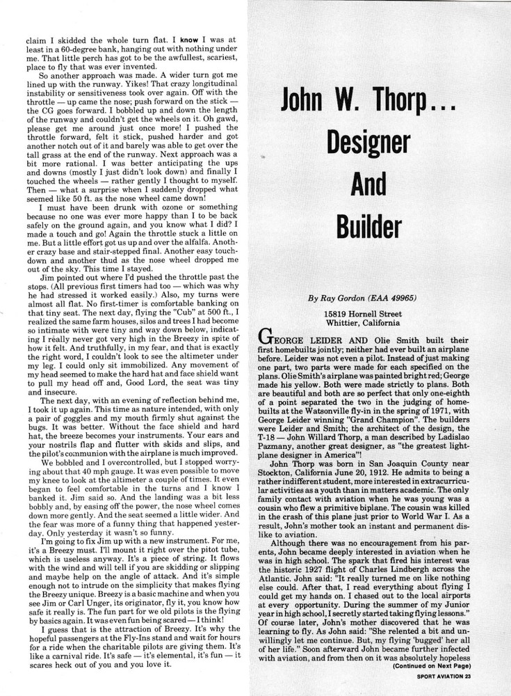 Thorp Aircraft Report 11/29/2024d