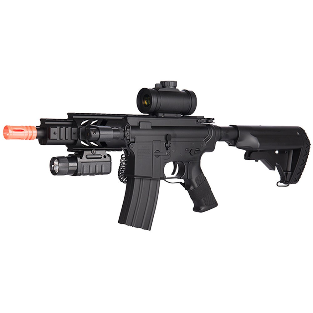 DOUBLE EAGLE M805A2 Low Power Compact AEG Airsoft Rifle w/ Sight, Light & Laser