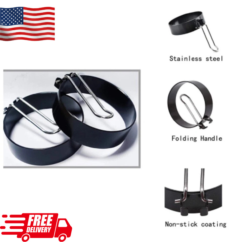 Egg Ring With Silicone Handle Egg Ring For Frying Eggs Nonstick Round Egg Cooker