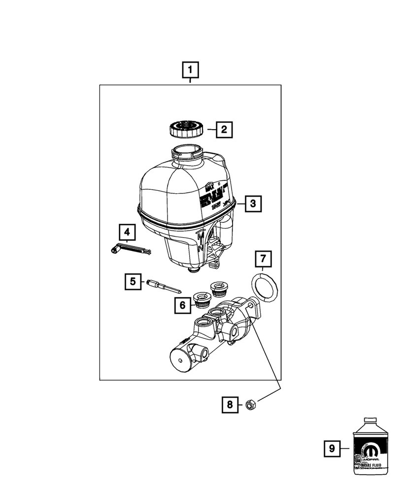 Genuine Mopar Brake Fluid Level Sensor 68102030AB