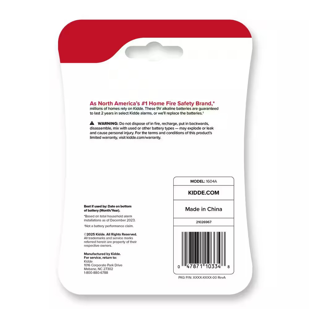 9-Volt Smoke Detector Replacement Batteries