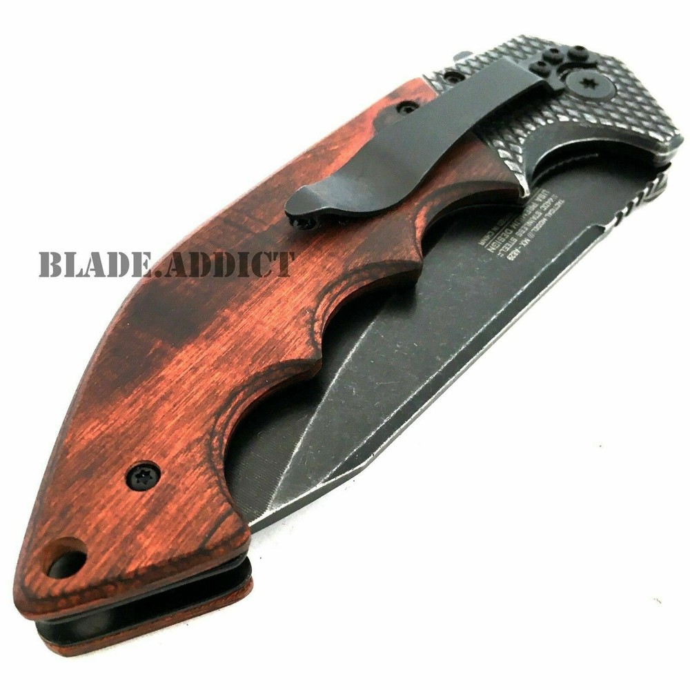 9" M-Tech SPRING OPEN ASSISTED Tactical Blade Folding POCKET KNIFE Steampunk