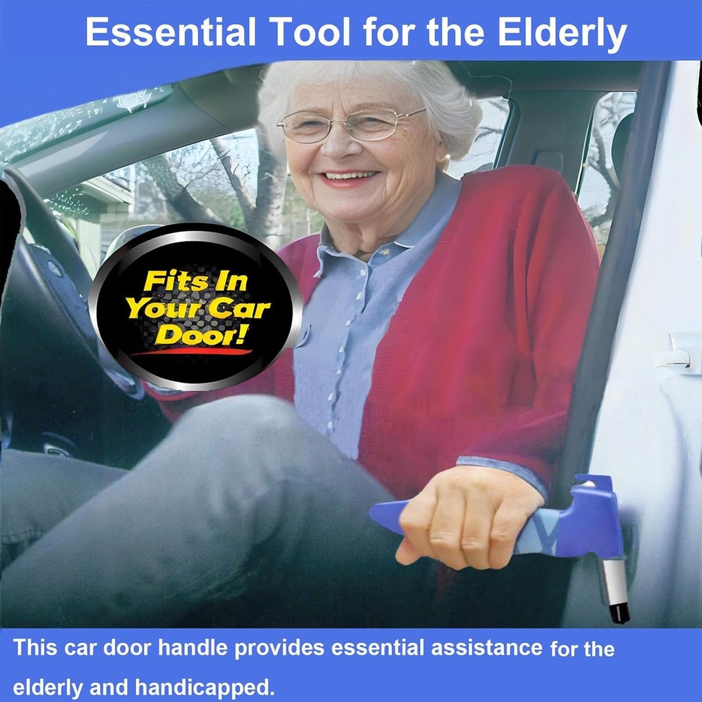 Car Door Handle for Portable Elderly, Blue-2 pack