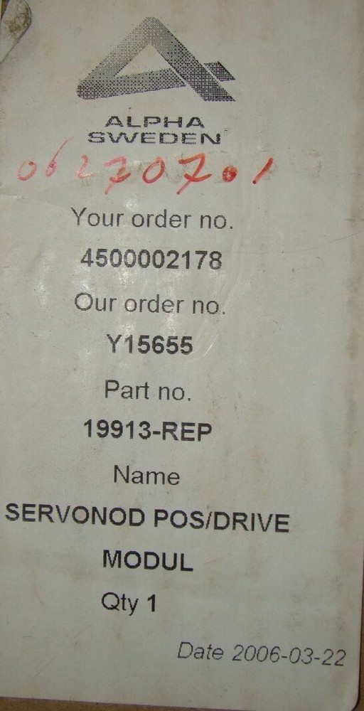 Alpha Sweden Servonode Pos/Drive, 19913