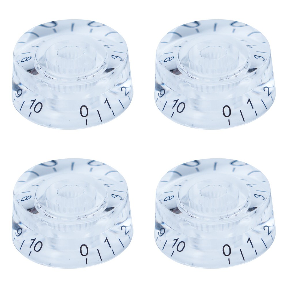 4x Electric Guitar Knobs Speed Volume Control Knobs For LP SG Guitar Transparent