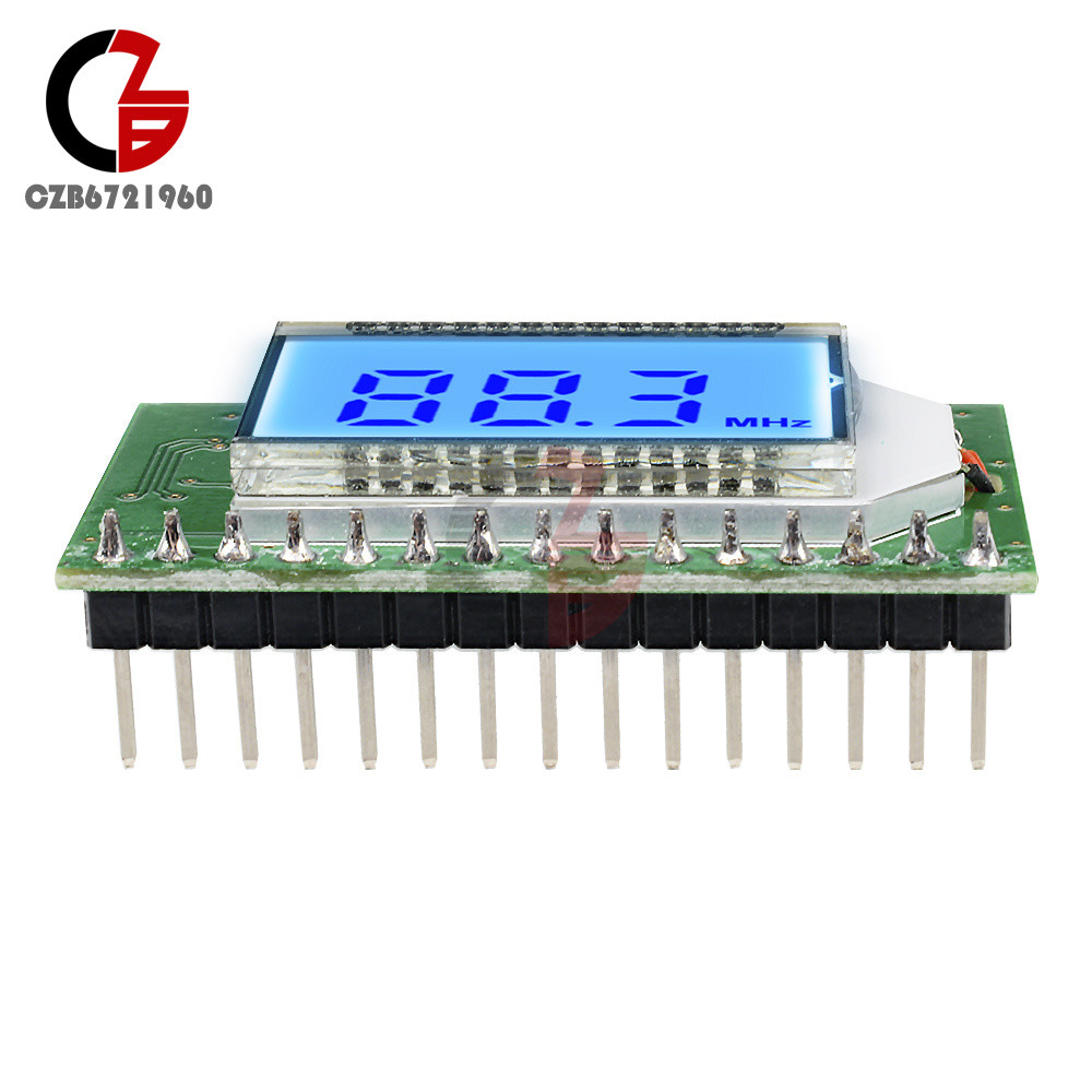 PLL LCD Digital 87-108MHZ FM Radio Receiver Module Wireless Microphone Stereo