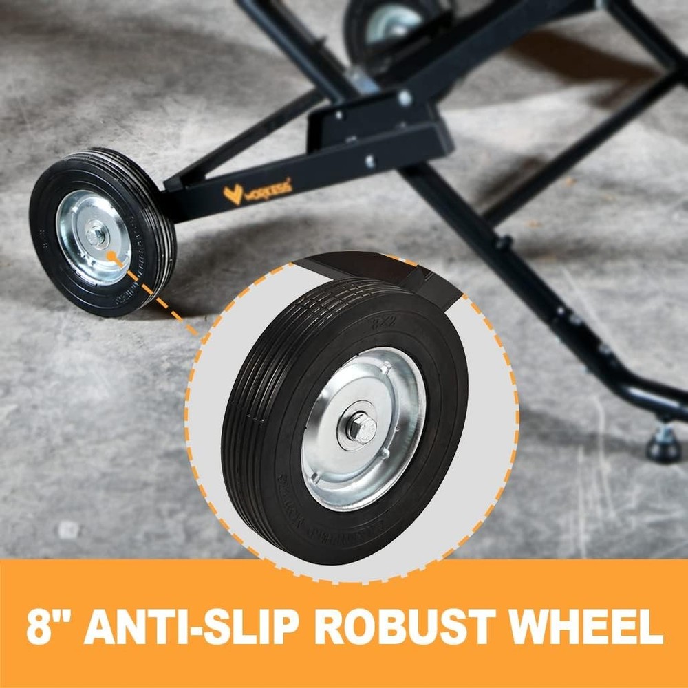 Portable Table Saw Stand, 330 Lbs Load Capacity Rolling Foldable Table Saw Table