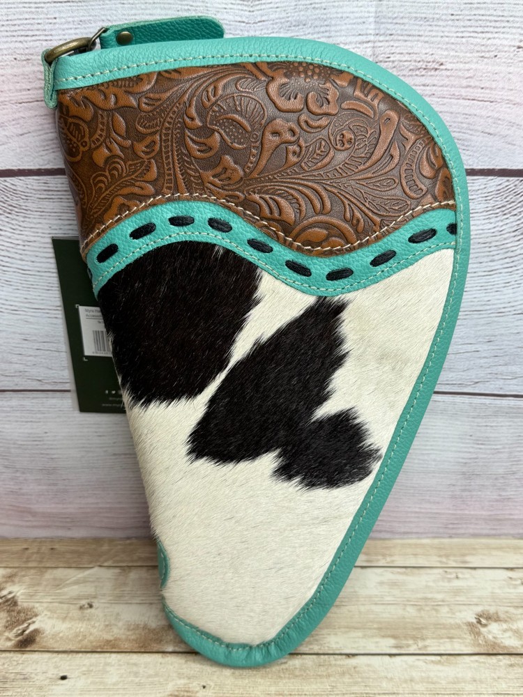 MYRA ~ LEATHER ~ COWHIDE ~ SOFT ~ PISTOL ~ STORAGE ~ CASE (12")