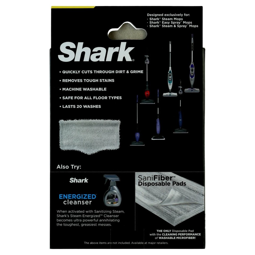 Shark Washable Microfiber Cleaning Pad 2 Packs
