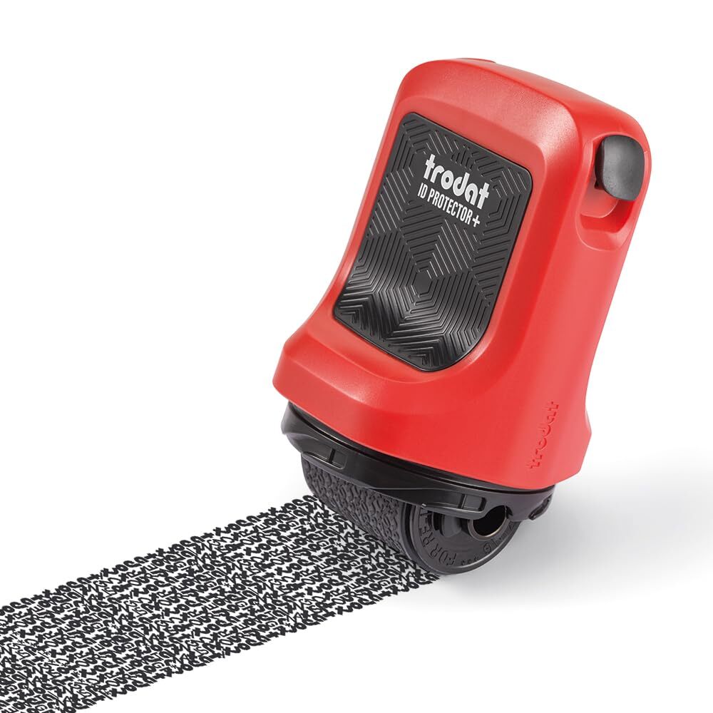 ID Protector+ Ink Roller – Identity Theft Protection Roller Stamp with Integr...