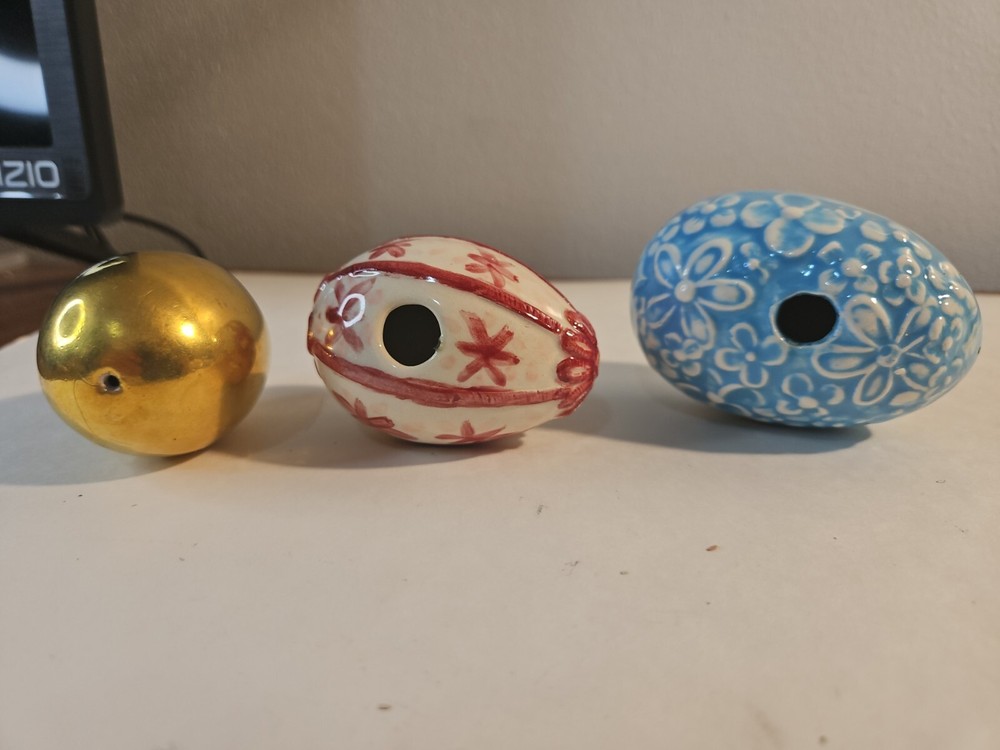 Set of 3 Ceramic Easter Eggs