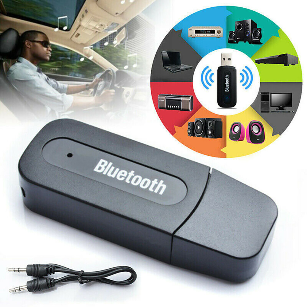 3.5mm AUX USB Wireless Bluetooth Audio Stereo Car Auto Music Receiver Adapter