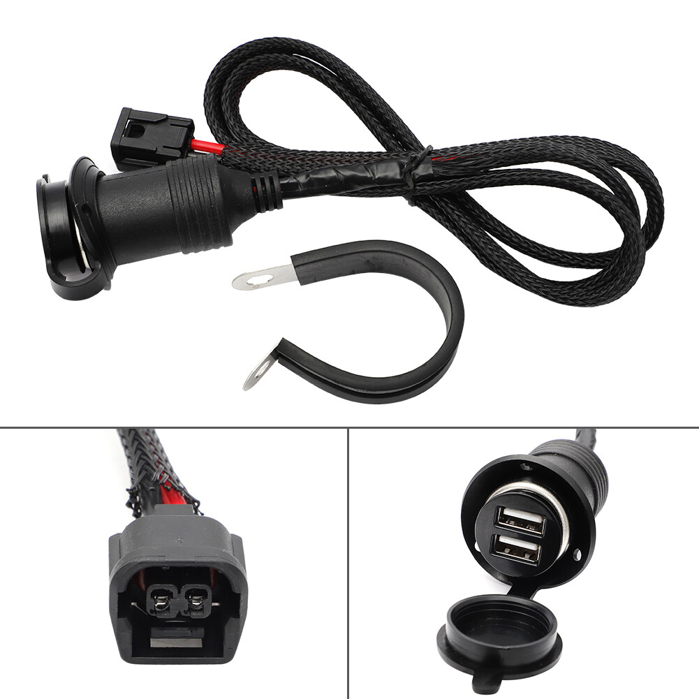 For Honda CRF300L CRF250L Rally Dual USB Accessory Outlet Socket Power Port 17on