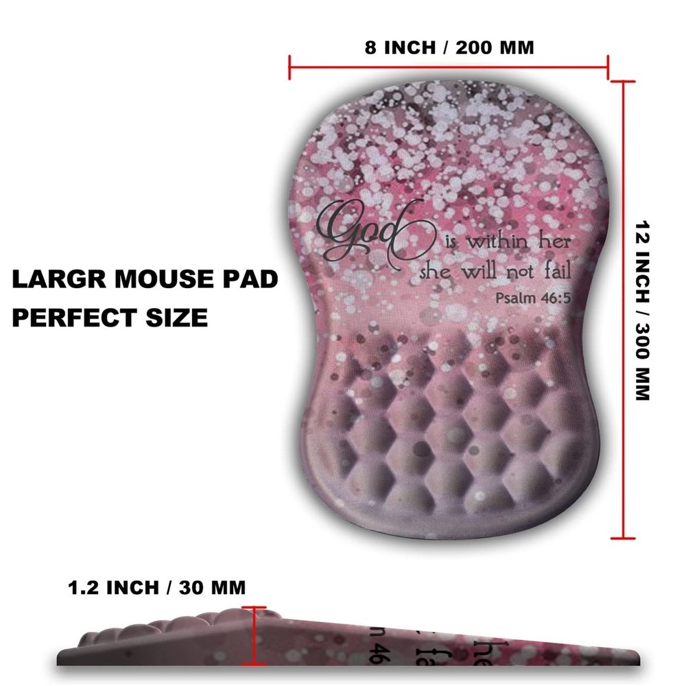 Mouse Pad Wrist Support, Ergonomic Mouse Pad with Massage Dot, Comfortable Co...