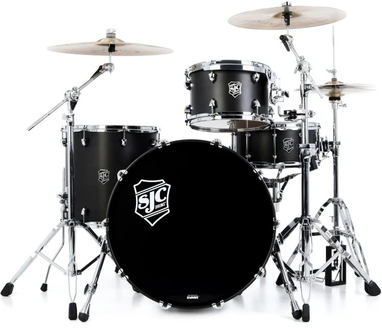 SJC Custom Drums Navigator 3-piece Shell Pack - Ghost Black