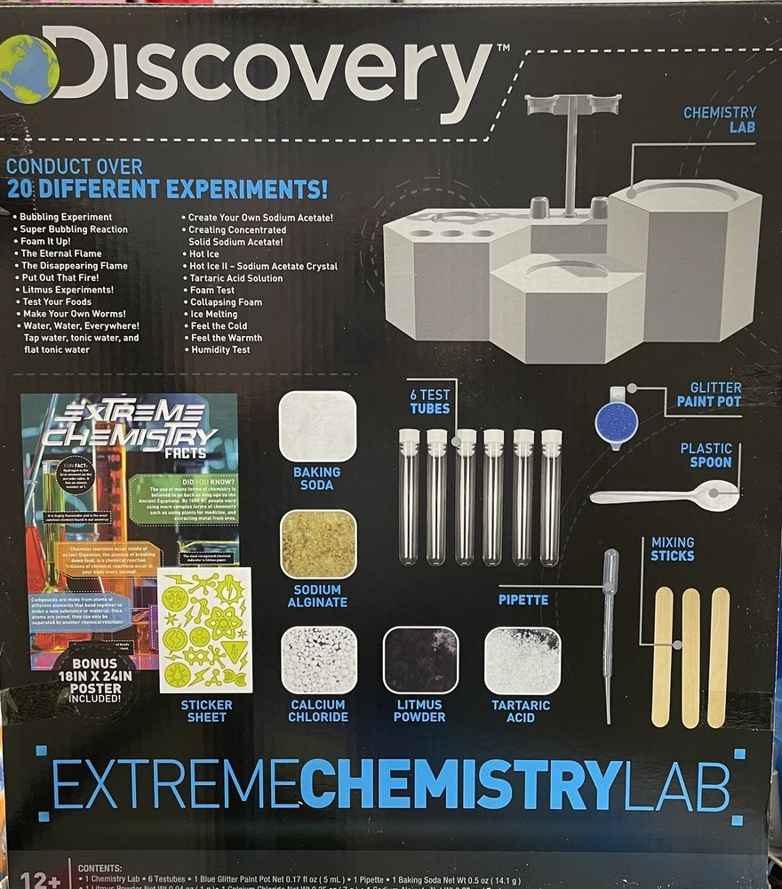 Discovery Extreme Chemistry Lab Science Experiment Kit STEM Over 20 Experiments