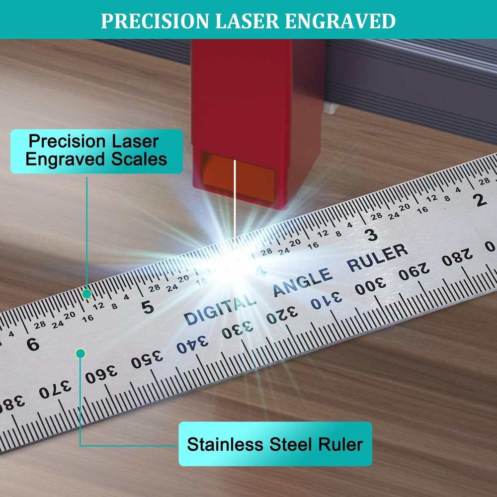 Digital Angle Finder Protractor, Angle Finder Ruler with 7inch/200mm, Angle M...