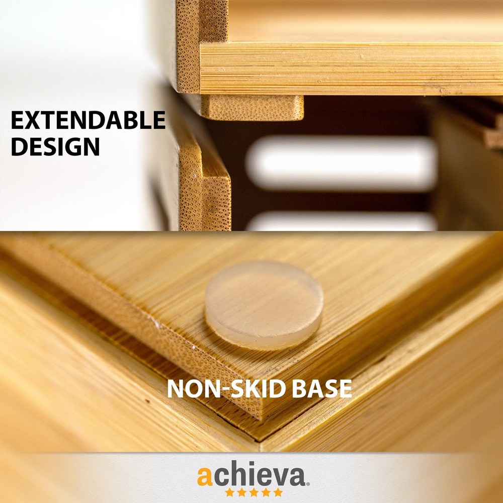 Achieva Bamboo Small Adjustable File Sorter (71003)