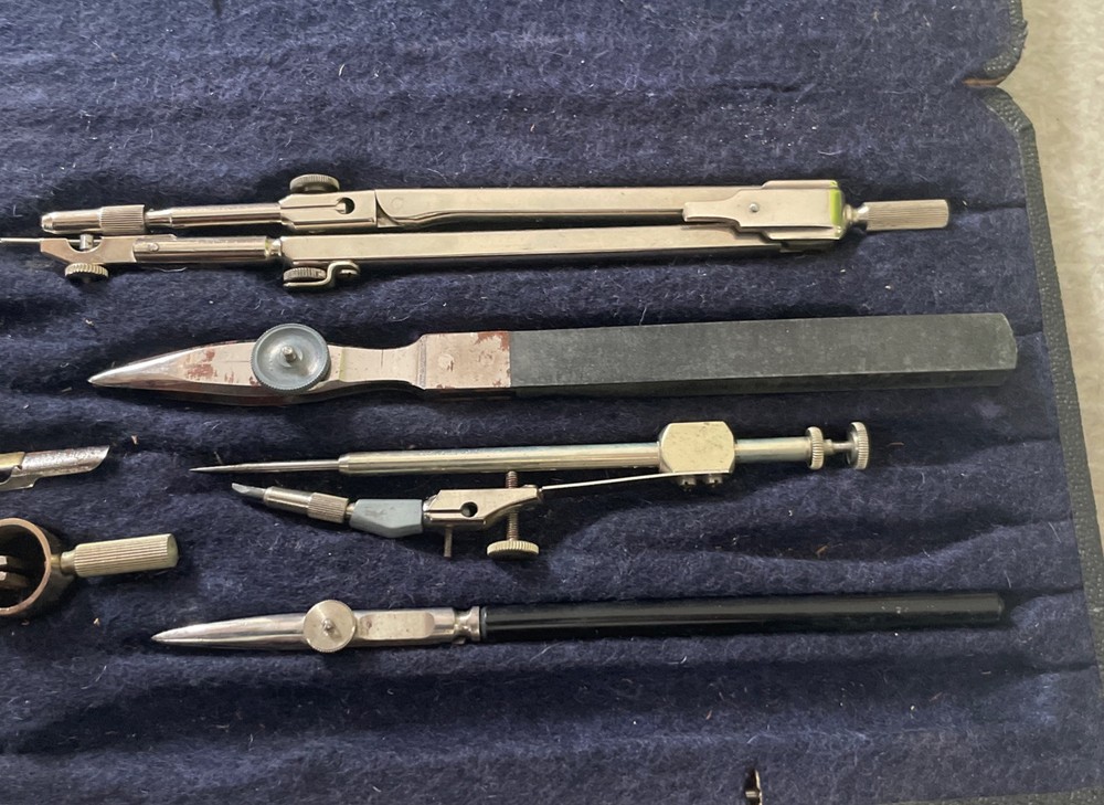 Prazision Original Lotter Drafting Compass Set with Case. German