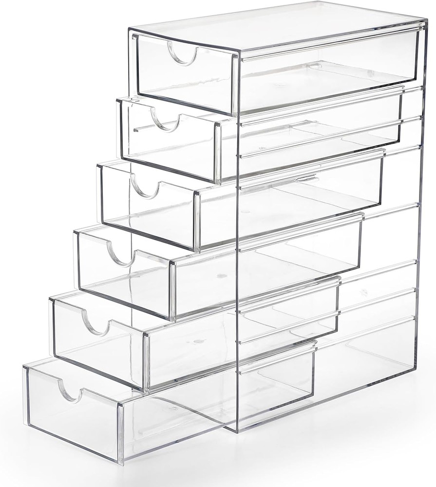 Plastic Der Organizer Clear Desk Ders Box Pull Out Der