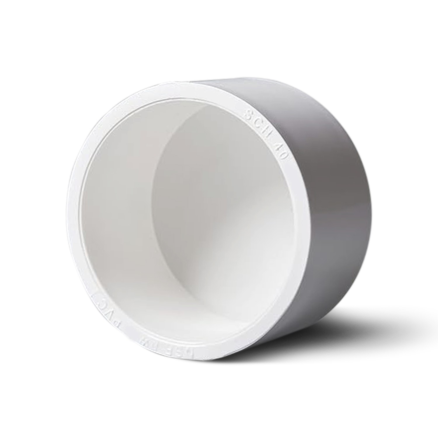 PVC Sch 40 End Cap SOC,White, 1/2"–4",PVC Pipe Fitting Pressure Rated Water Line
