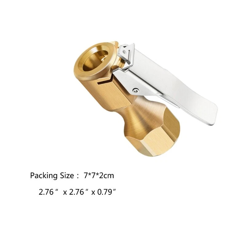 4 x Air Chuck Heavy Duty Open Flow Lock On Tire Chuck W/ Clip for Inflator Gauge