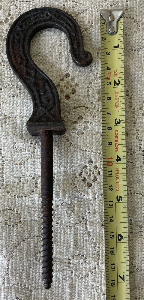 Antique Cast Iron Hooks, Halltree Hook & Lamp/Birdcage Hook