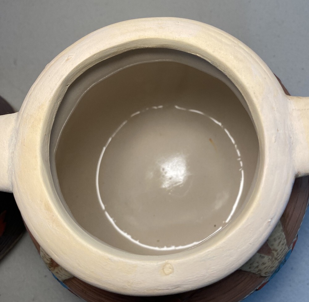 Aztec Deco Pottery Three Piece Set Vintage
