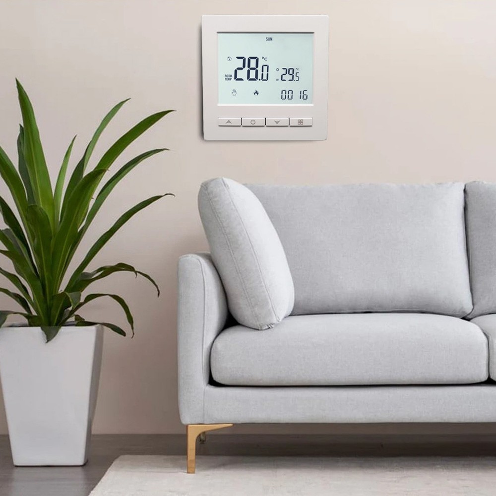 Programmable LCD Thermostat for Room and Floor Heating Temperature Control