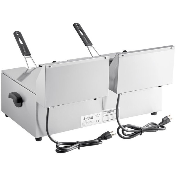 20 lb. 120V, 3500W Commercial Restaurant Dual Tank Electric Countertop Fryer