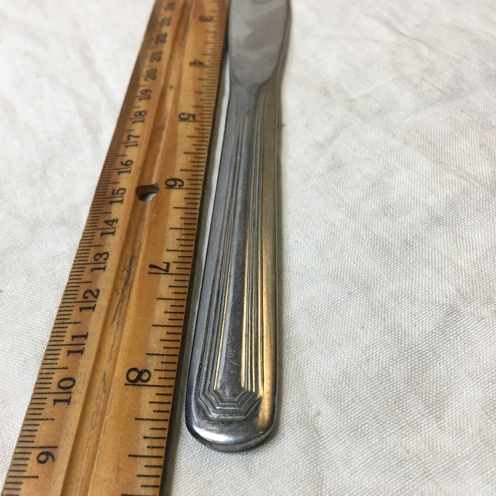 ABC Stainless Flatware Dinner Knife 8.5 Inches Art Deco