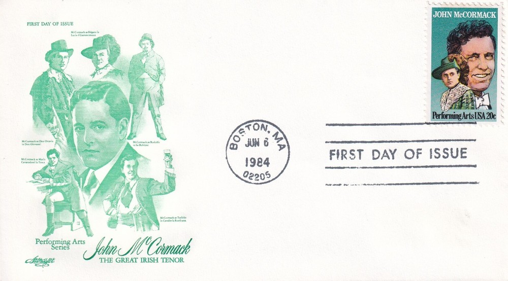 STAMP US SCOTT 2090 "John McCormack" 20 CENT 1984 FDC - B